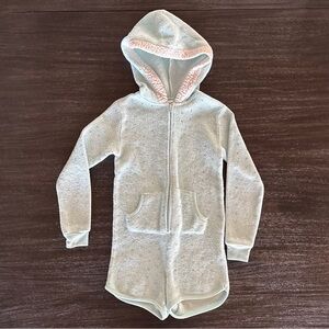 Justice Girls 6 Hooded Zip Up Shorts Roomper